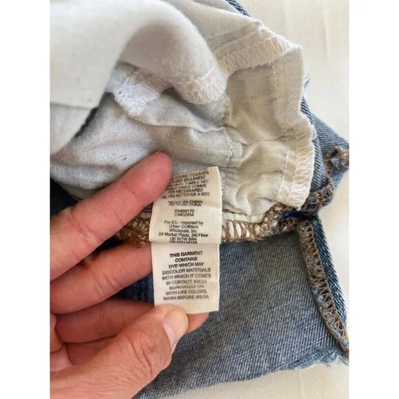 FREE PEOPLE Denim Shorts Womens Sz W 26 Blue Daisy Dukes Distressed Jean Summer - Picture 7 of 16